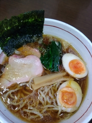 「中華そば630円+味玉」@白河手打中華そば 若葉の写真