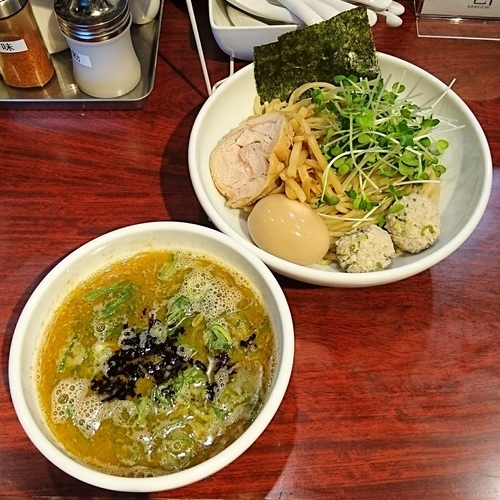 「つけ麺＋専用トピ＋半熟味玉」@鶏だし中華そば かね壱 KANEICHIの写真