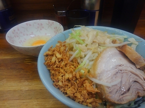 「小ラーメン(730円)+汁無し(100円)」@ラーメン二郎 新小金井街道店の写真