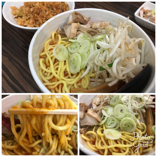 「あえめん820円＋豚ご飯（ピリ辛ちんぴらまぜご飯）300円」@味噌麺処 花道庵の写真