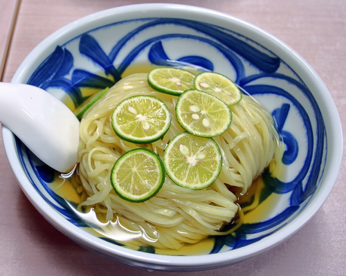 「スダチの煮干しひやかけ」@中華そば よしかわの写真