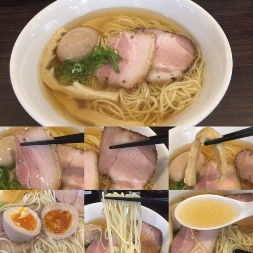 「塩ラーメン＋味玉＋替玉」@かしわぎの写真