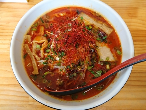 「辛っ風らーめん（鶏白湯）＋辛さ増し」@中華麺酒家 からっ風の写真