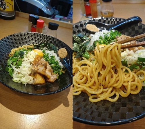 「まぜそば+大盛+玉子(￥800+100+50)」@mojamojaの写真