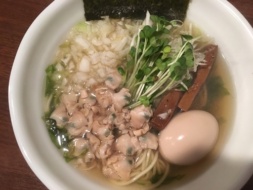 「【限定】粒蛤ソバ 800円」@らーめん 和なり えんの写真