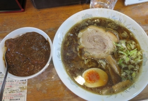 「Bセット(煮干しラーメン＋ミニカレー丼) 850円」@ラーメン康家の写真