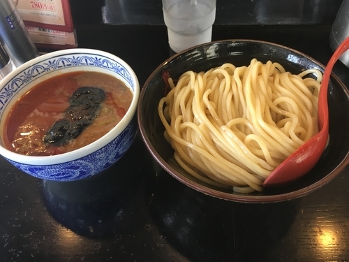 「辛つけ麺 中300g 温盛 ¥820」@つけ麺専門店 三田製麺所 国分寺並木店の写真