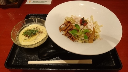 「【期間限定／１日２０食】トウモロコシの冷たいつけ麺」@麺や庄の ラゾーナ川崎店の写真