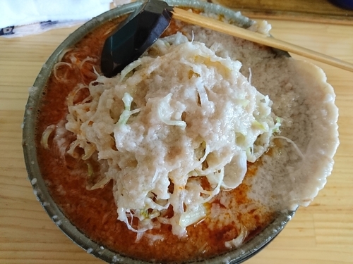 「ねぎらぁーめん（激辛みそ、三番）」@チャッチャ系らーめん もん吉 伊勢崎支店の写真