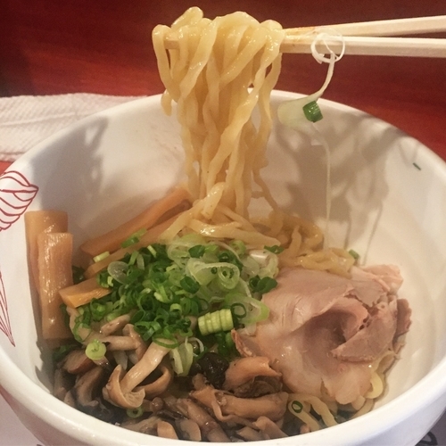 「きのこと煮干のあえそば(塩)850円」@麺処 あす花の写真