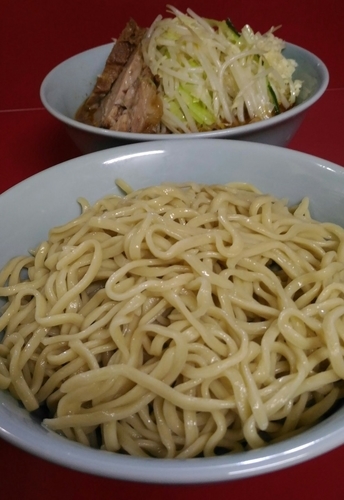 「小つけ麺（690円＋100円）」@ラーメン二郎 中山駅前店の写真