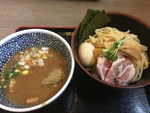 「特製つけ麺1026円 鶏油和え玉 216円 半ライス108円」@麺処 いぐさの写真