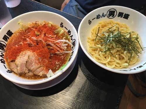 「本当に辛いつけ麺(2辛1シビレ) ¥1000」@らーめん男盛 本店の写真