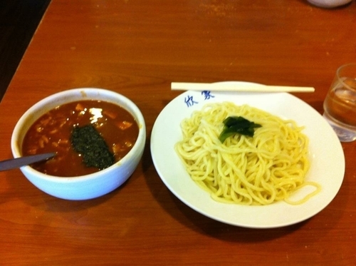 「カレーつけ麺」@手打ちつけ麺 欣家の写真