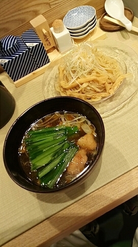 「鴨汁つけそば８８０円」@らーめん 鴨to葱の写真