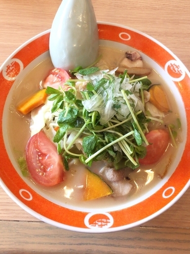 「夏の季節野菜ちゃんめん 青じそ仕立て」@長崎ちゃんめん 山口防府天神店の写真