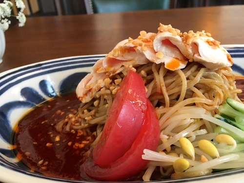 「口水鶏麺 〜よだれ鶏の冷し麺 〜（山椒麺）」@原宿はしづめの写真