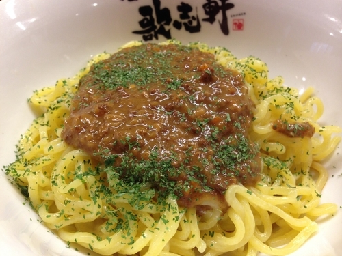 「キーマカレー油そば　￥６８０」@油そば専門店 歌志軒 岐阜駅前店の写真