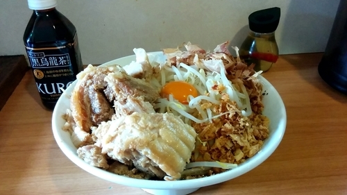 「小豚汁なし(麺少なめ・ニンニク)」@豚星。の写真