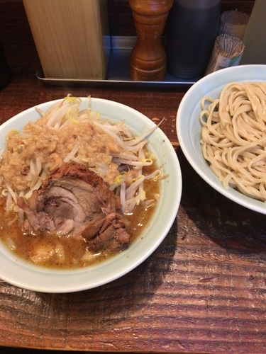 「中つけ麺（900円）麺少なめ」@立川マシマシの写真