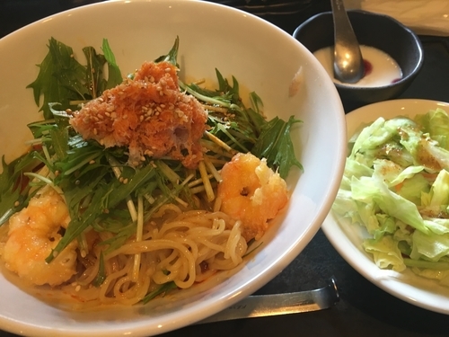「マスカルポーネ風味海鮮汁なし担々麺セット850円」@炎神の写真