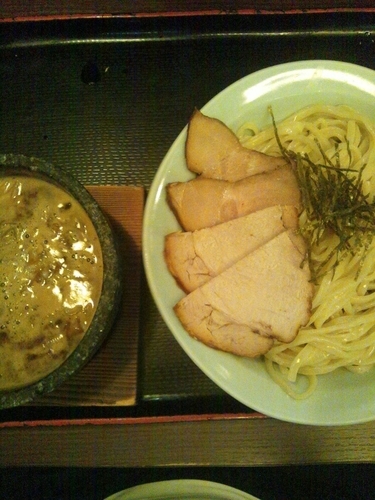 「ハーフミックスつけ麺（全部のせ）」@つけ麺 丸和 春田本店の写真