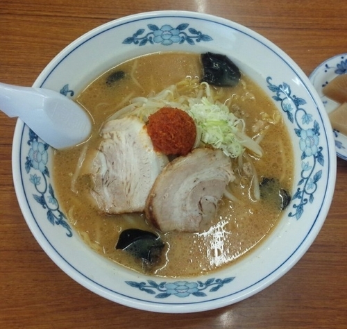 「芳醇みそらーめん・麺パストッピング540円大盛120円」@麺屋 雪国の写真