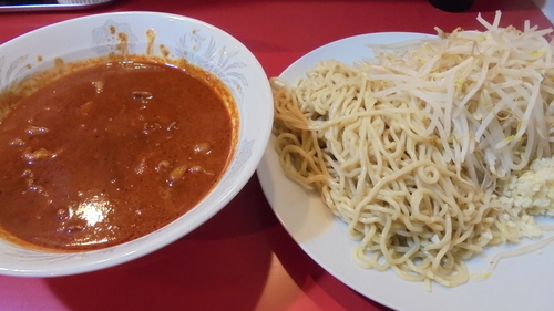 「火の頂つけ麺大盛り」@蒙麺 火の豚の写真