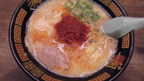 「天然とんこつラーメン＋替玉」@一蘭 浅草店の写真