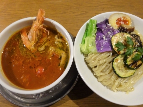 「海老トマトつけそば　　980円」@中華そば 二階堂の写真