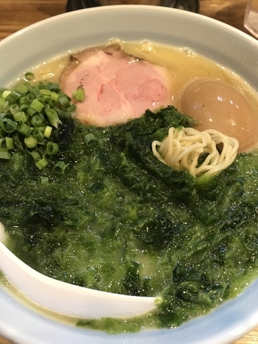 「アオサ入りラーメン」@らーめん まる玉 大島店の写真