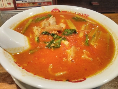「太陽のラーメン(辛味増し)」@太陽のトマト麺 大塚北口店の写真