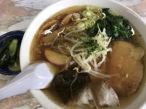 「冷やしラーメン630円」@竹田家手打ラーメン店の写真