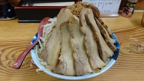 「限定/みそ角ふじ+特盛り+バカぶた」@角ふじ 心麺の写真