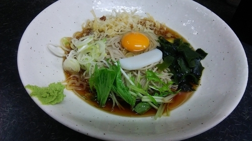 「冷したぬきそば 440円」@文殊 市川店の写真