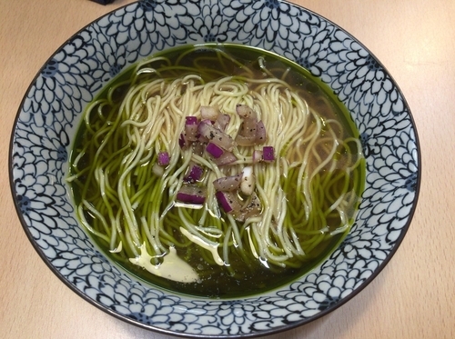 「狭山茶を使ったかけそば(生海苔茶漬けセット)」@㐂九八 ～garage～の写真
