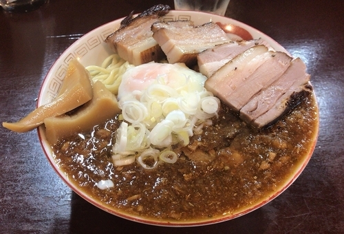 「和えベーコンエッグ麺(80食限定)700円」@らーめん 五ノ神精肉店 煮干し編の写真