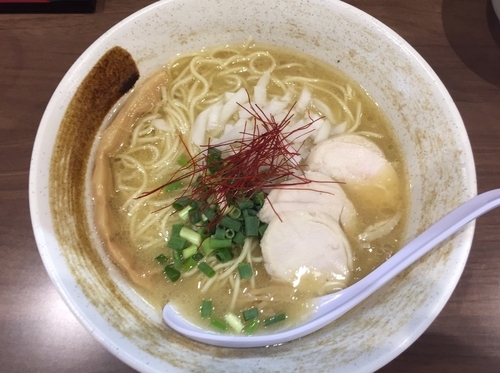 「濃厚鶏白湯そば(750円)+小ライス(100円)」@麺屋 甲武信の写真
