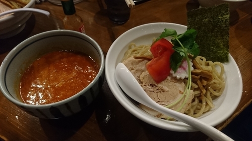 「えびトマトつけ麺」@麺屋 蕃茄の写真
