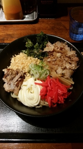 「限定お好み焼き風まぜそば850円」@麺処 福吉 本店の写真