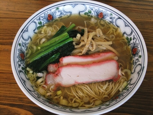 「貝そば（薄口醤油）（800円）」@まるえ食堂の写真