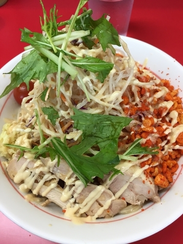 「冷やし中華  ガリマヨ辛揚げ」@千里眼の写真