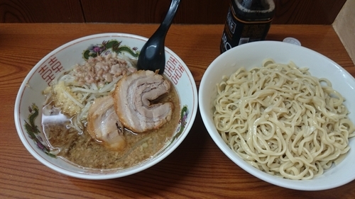 「小　つけ麺　ニンニク　脂」@ラーメン二郎 亀戸店の写真
