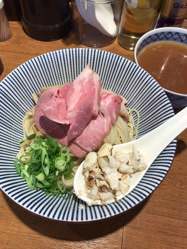 「真鯛つけそば800円+大盛」@寿製麺よしかわ 川越店の写真