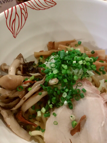 「きのこと煮干しの和えそば850円」@麺処 あす花の写真