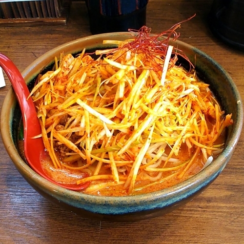 「北海道味噌 辛味噌らーめん＋肉ネギ」@蔵出し味噌 麺場 芝山商店の写真