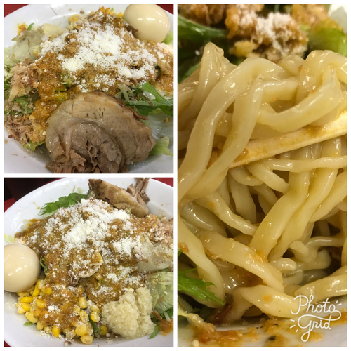 「【限定】冷やしまぜそば大 950円 味玉100円ニンニク」@ラーメン一心の写真