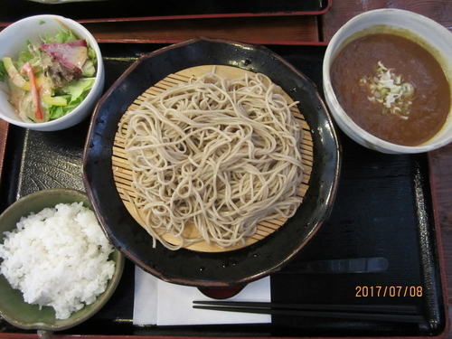 「温カレーつけそば１０００円+半ライス１００円」@カレーキッチン yamaniの写真