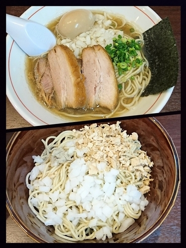 「煮干しそば＋味玉＋油そば」@零一弐三の写真