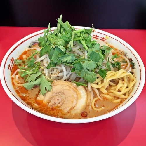 「スパ辛ラーメン￥７５０＋パクチー￥５０」@ラーメン 風らいぼうの写真